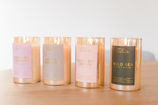 All four scented candles + Flameless lighter -Bundled